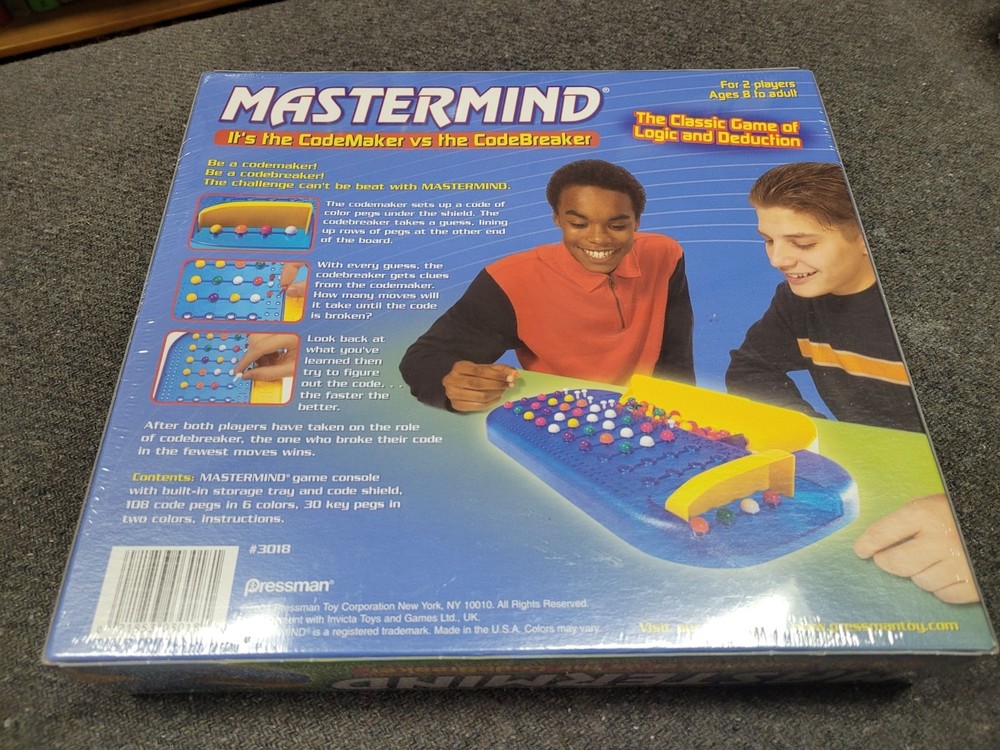 MASTERMIND Board Game by Pressman code maker vs code breaker New Sealed. - Picture 2 of 6